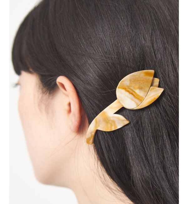 EMMEL REFINES「＜EMMEL REFINES＞EM チューリップ バレッタ」|その他|BEIGE