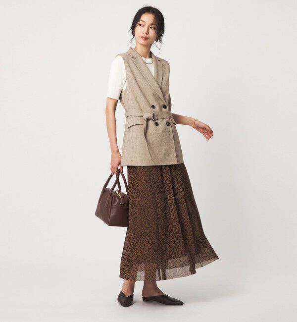 UNITED ARROWS green label relaxing「ネップツイル ベルト ジレ マシンウォッシャブル」|ベスト・ジレ|