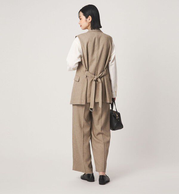 UNITED ARROWS green label relaxing「ネップツイル ベルト ジレ マシンウォッシャブル」|ベスト・ジレ|