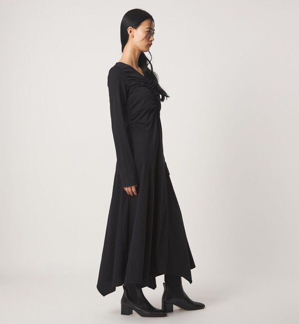 EMMEL REFINES「＜EMMEL REFINES＞EM ギャザー ヘム カット ワンピース」|ワンピース|