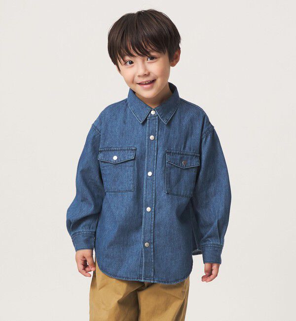 UNITED ARROWS green label relaxing「デニム シャツ / キッズ 100cm-160cm」|シャツ・ブラウス|