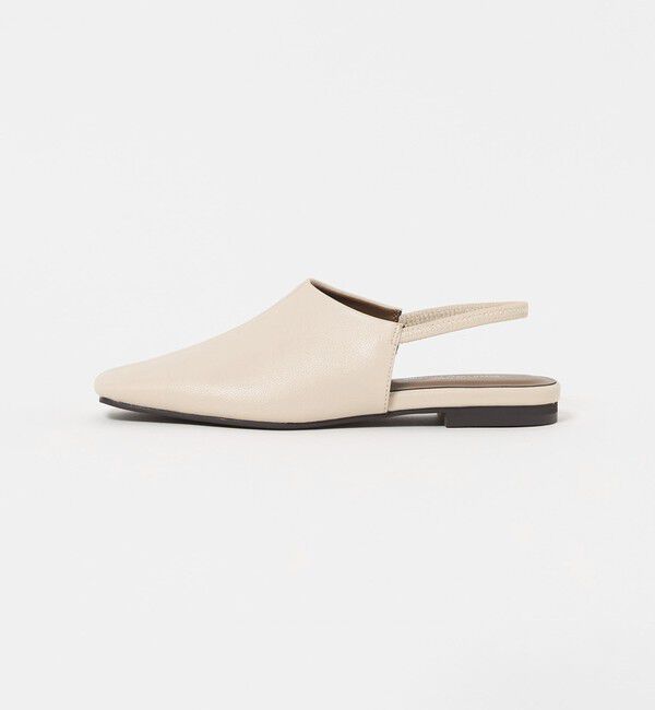 UNITED ARROWS green label relaxing「スクエアトゥ バックスリング シューズ」|ローファー|OFF WHITE