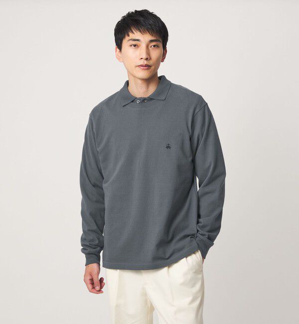 UNITED ARROWS green label relaxing「【別注】＜Brooks Brothers＞GLR カノコ クルーネック カットソー」|Tシャツ・カットソー|DK.GRAY