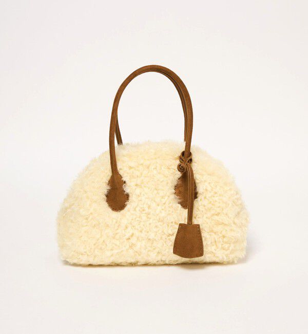 EMMEL REFINES「＜EMMEL REFINES＞EM フェイクムートン ボストンバッグ」|その他|NATURAL