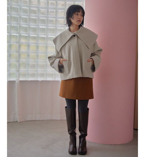 EMMEL REFINES「＜EMMEL REFINES＞EM ビッグカラー ショートコート」|その他|