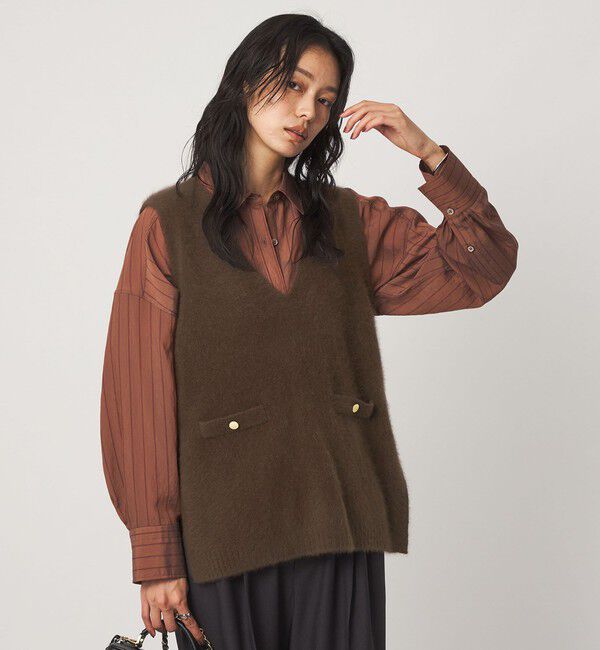 UNITED ARROWS green label relaxing「ヘアリー ニット ベスト」|ベスト・ジレ|