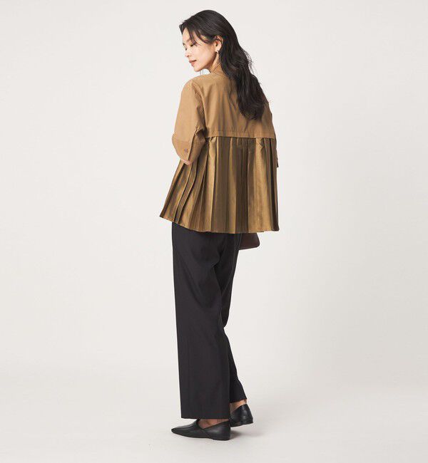 UNITED ARROWS green label relaxing「プリーツ ドッキング ショートスリーブ シャツ」|シャツ・ブラウス|