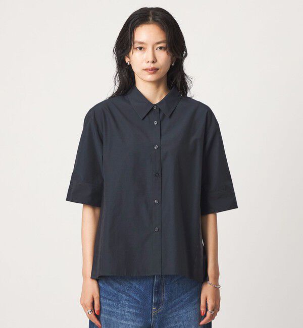 UNITED ARROWS green label relaxing「プリーツ ドッキング ショートスリーブ シャツ」|シャツ・ブラウス|