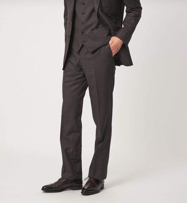 UNITED ARROWS green label relaxing「REDA ハウンドトゥース スリム NP スーツパンツ」|スーツ|DK.BROWN