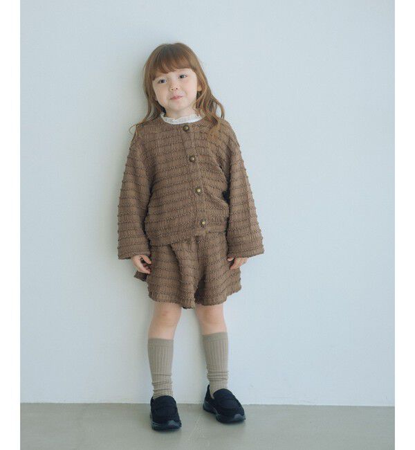 UNITED ARROWS green label relaxing「カットジャガード カーディガン / キッズ 120cm-160cm」|カーディガン|