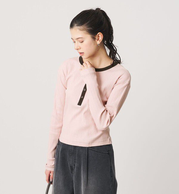 BEAUTY&YOUTH UNITED ARROWS「【WEB限定】ランダムリブ ヘンリーネック スナッププルオーバー」|Tシャツ・カットソー|