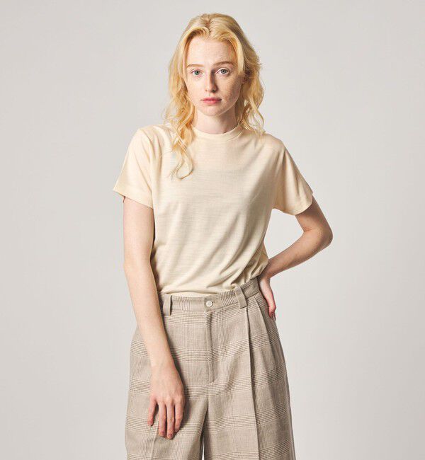 STEVEN ALAN「＜Steven Alan＞ウールジャージー ショートスリーブ Tシャツ」|Tシャツ・カットソー|OFF WHITE