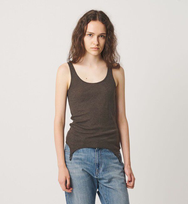 ATTISESSION「＜ATTISESSION＞フライス ガーター タンクトップ」|Tシャツ・カットソー|