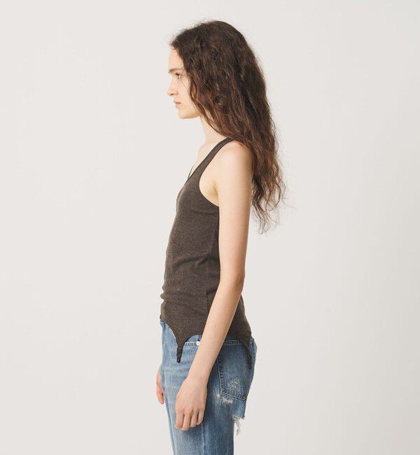 ATTISESSION「＜ATTISESSION＞フライス ガーター タンクトップ」|Tシャツ・カットソー|