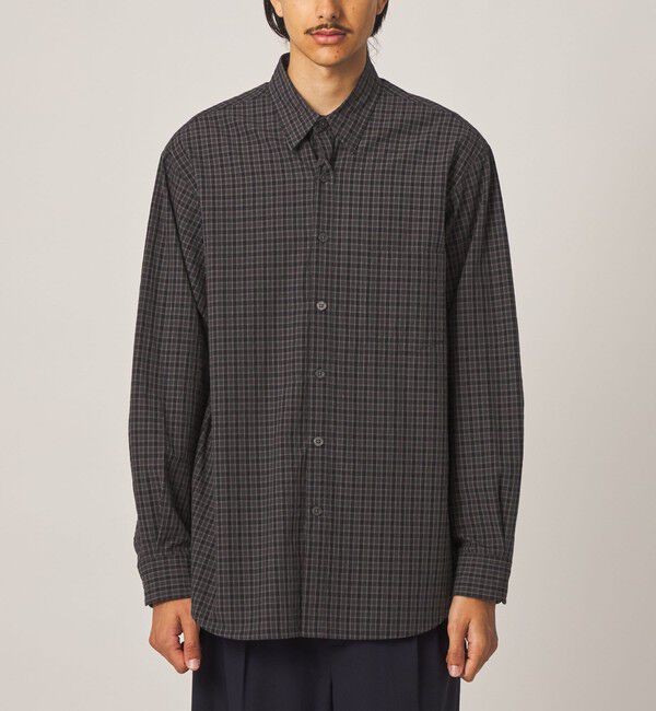 STEVEN ALAN「＜Steven Alan＞ オーガニックコットン ミニチェック リバースシーム シャツ LOOSE」|シャツ・ブラウス|