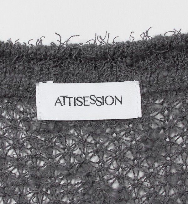 ATTISESSION「＜ATTISESSION＞メッシュ Uネック ニット II」|ニット・セーター|