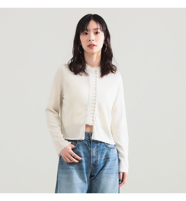Demi-Luxe BEAMS 「TAN / クルミボタン カーディガン」|ニット・セーター|IVORY