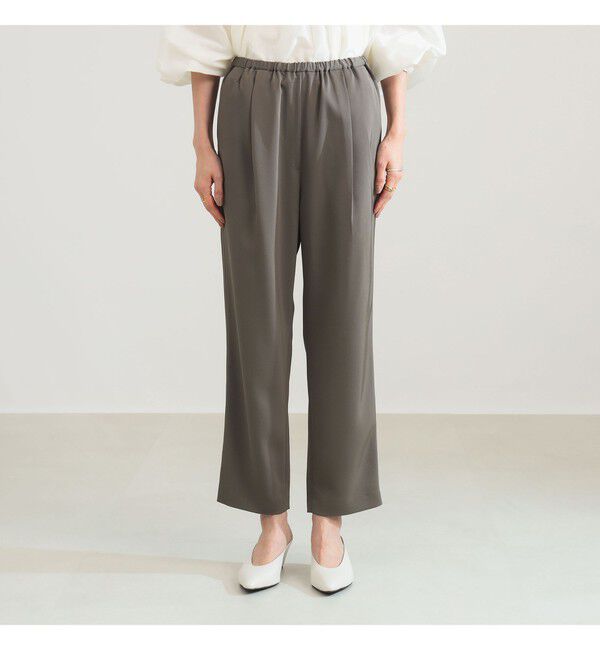 Demi-Luxe BEAMS 「【接触冷感】トリアセ ポリエステル ツイル ドロストパンツ」|チノ|