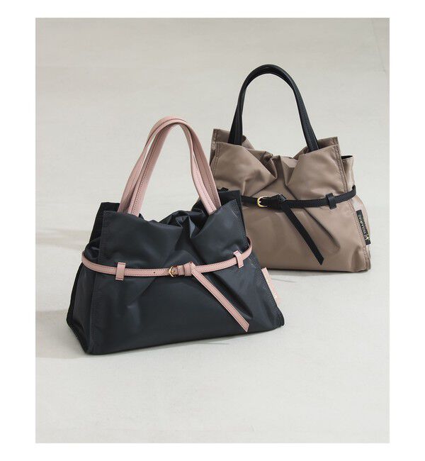 Demi-Luxe BEAMS 「VIOLAd&rsquo;ORO / BIANCA クロア ナイロン トートバッグ M」|トートバッグ|CHARCOAL&times;PINKGREY
