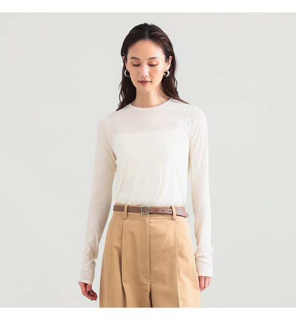 Demi-Luxe BEAMS 「コットン ハイツイスト シアー Tシャツ 26AW」|Tシャツ・カットソー|
