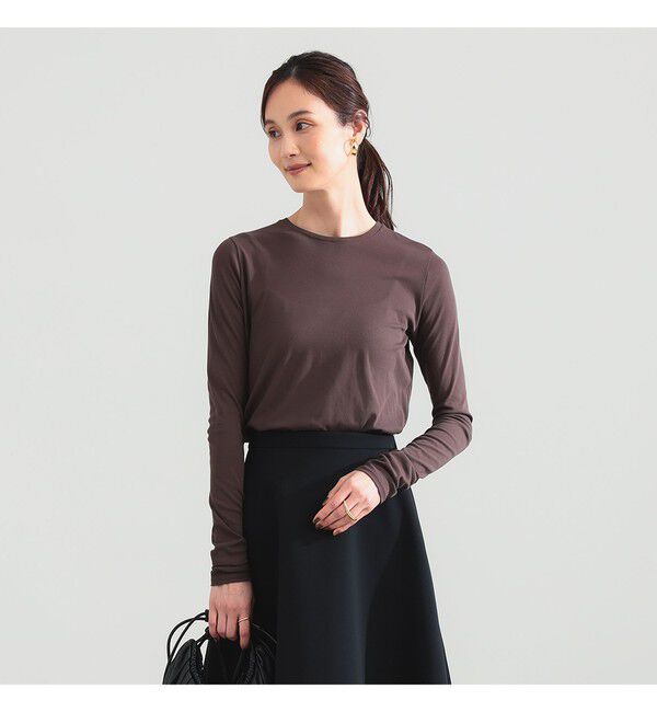 Demi-Luxe BEAMS 「コットン ハイツイスト シアー Tシャツ 26AW」|Tシャツ・カットソー|BROWN