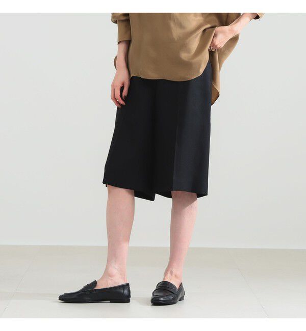 Demi-Luxe BEAMS 「クリース オーバー ショートパンツ」|チノ|BLACK