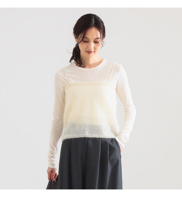Demi-Luxe BEAMS 「モヘヤ ニット キャミソール」|ニット・セーター|OFF_WHITE