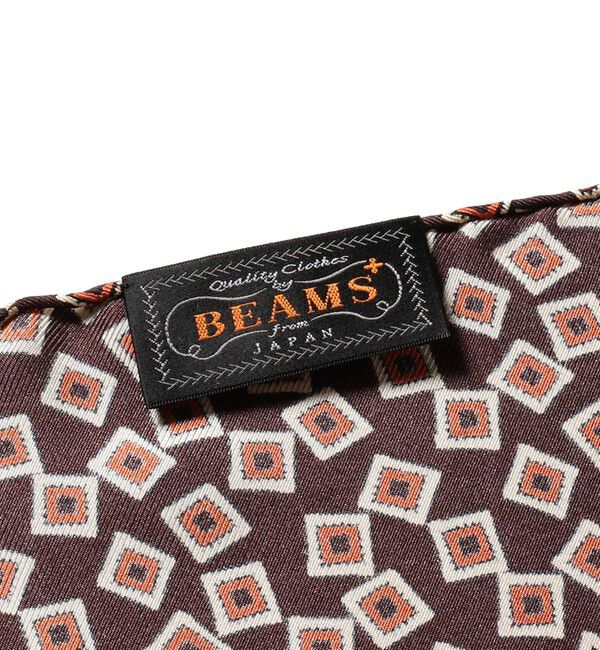 BEAMS「Pocket Chief Square Fine Pattern Print」|ハンカチ|