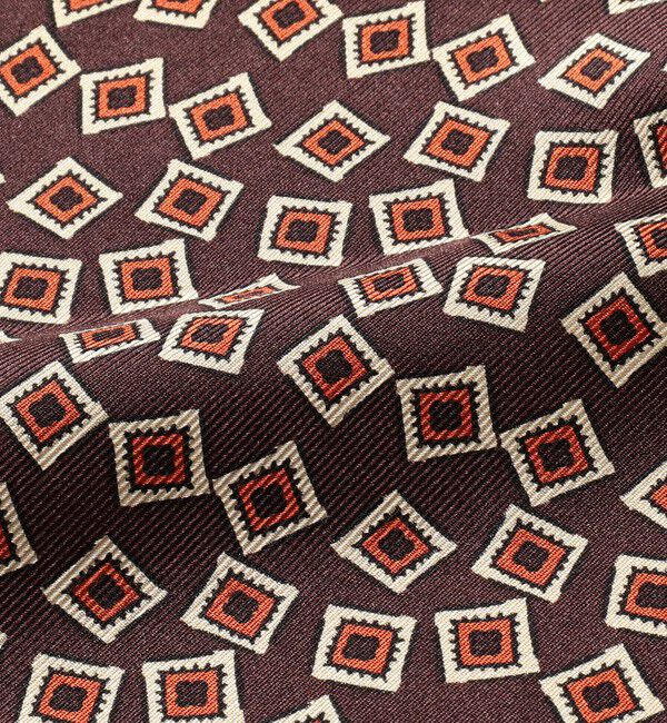 BEAMS「Pocket Chief Square Fine Pattern Print」|ハンカチ|
