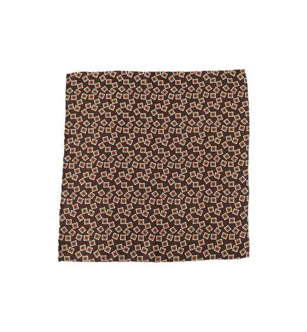 BEAMS「Pocket Chief Square Fine Pattern Print」|ハンカチ|
