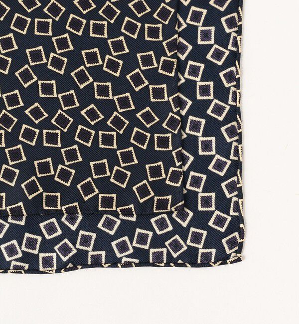 BEAMS「Pocket Chief Square Fine Pattern Print」|ハンカチ|