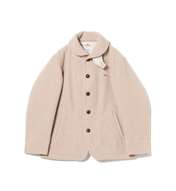 BEAMS「DANTON / WOOL PILE ROUND COLLAR JACKET」|ブルゾン・スタジャン|RAW_BEIGE