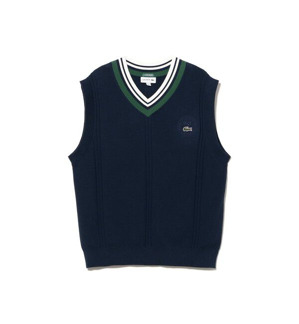 BEAMS「【別注】LACOSTE / チルデン ニット ベスト」|ニット・セーター|MARINE