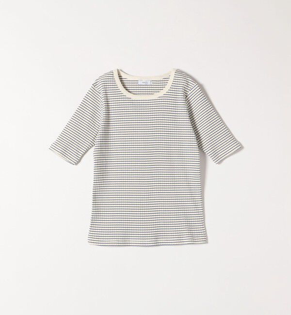 SHIPS any「【WEB限定】SHIPS any:〈洗濯機可能〉テレコ リブ ハーフスリーブ TEE」|Tシャツ・カットソー|