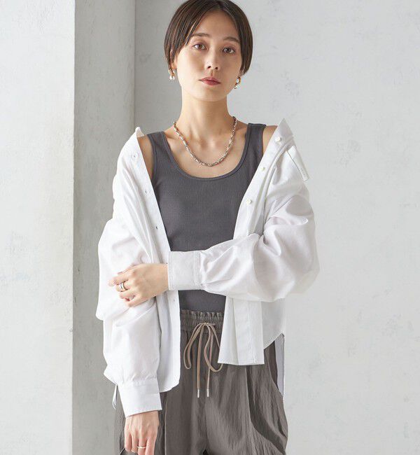 SHIPS for women「オーガニック コットン 2WAY リブ タンクトップ」|タンクトップ|