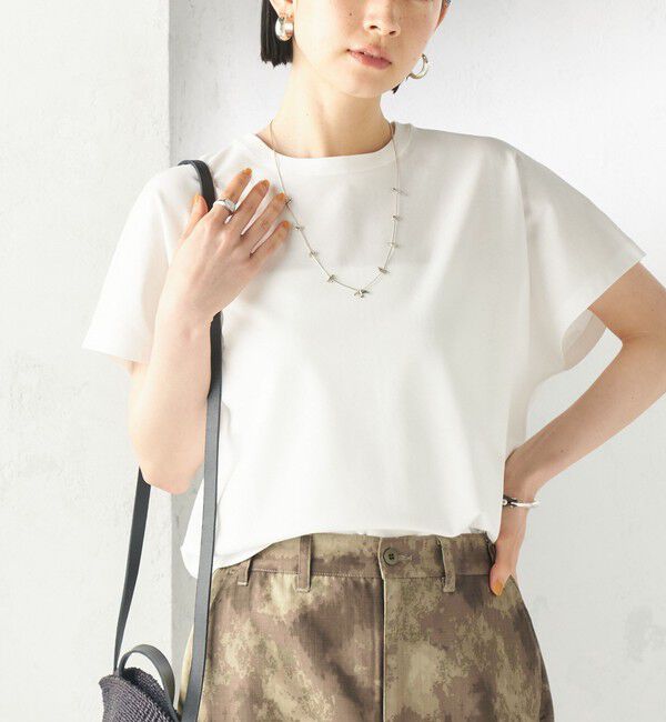 SHIPS for women「〈接触冷感〉ポンチ ドルマン TEE」|Tシャツ・カットソー|ホワイト