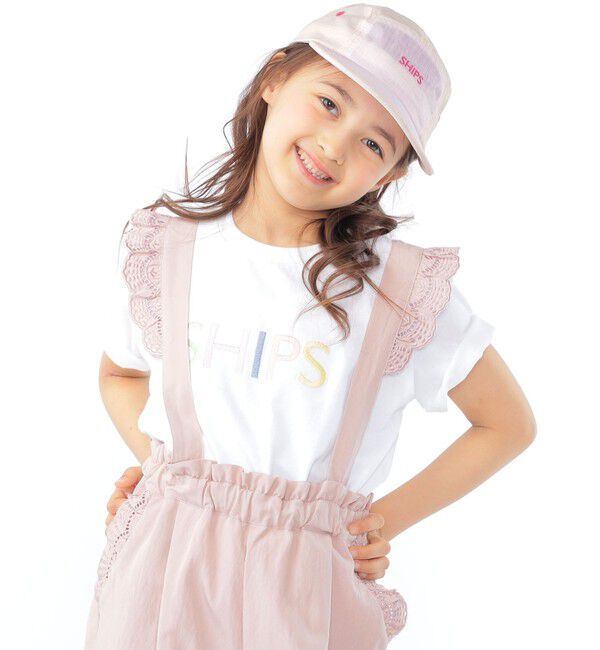 SHIPS KIDS「SHIPS KIDS:100～130cm / ショルダー レース ストラップ パンツ」|その他|