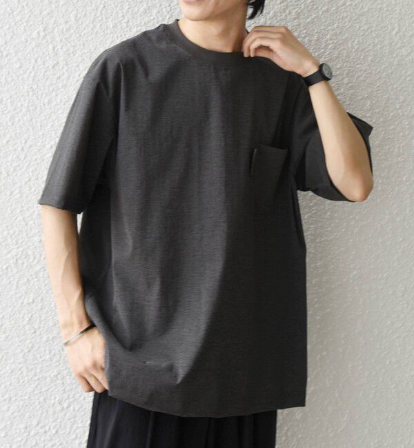 SHIPS any「SHIPS any:〈接触冷感/UVカット〉VEILICE リラックス クルーネック ポケット Tシャツ(セットアップ対応)◇」|シャツ・ブラウス|