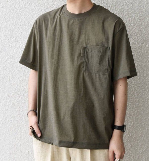 SHIPS any「SHIPS any:〈接触冷感/UVカット〉VEILICE リラックス クルーネック ポケット Tシャツ(セットアップ対応)◇」|シャツ・ブラウス|