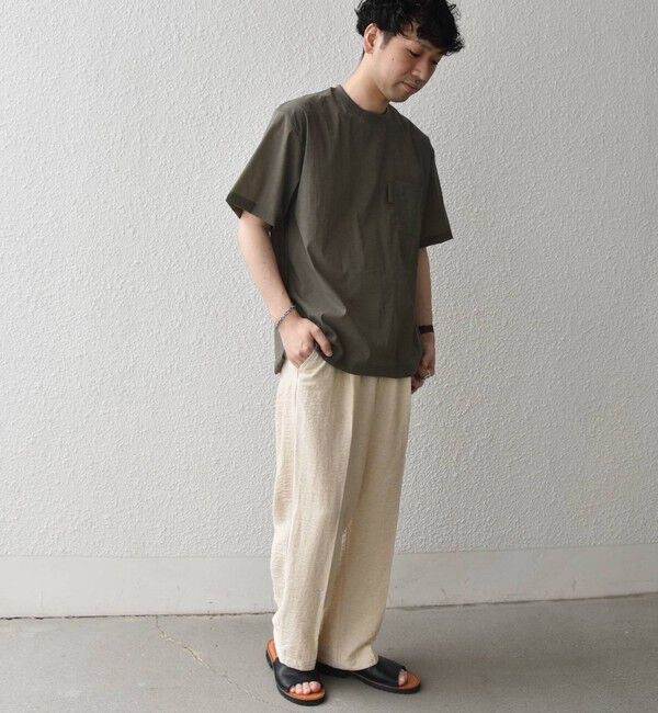 SHIPS any「SHIPS any:〈接触冷感/UVカット〉VEILICE リラックス クルーネック ポケット Tシャツ(セットアップ対応)◇」|シャツ・ブラウス|