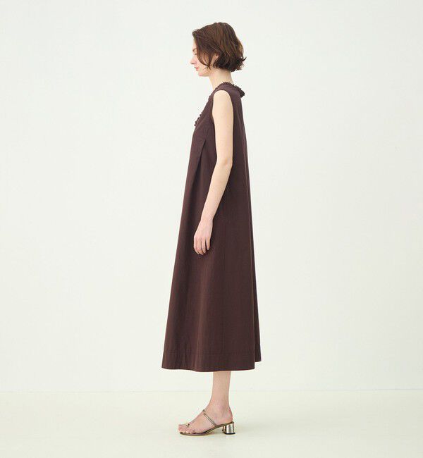 MACPHEE「コットンタイプライター ノースリーブマキシワンピース」|ワンピース|