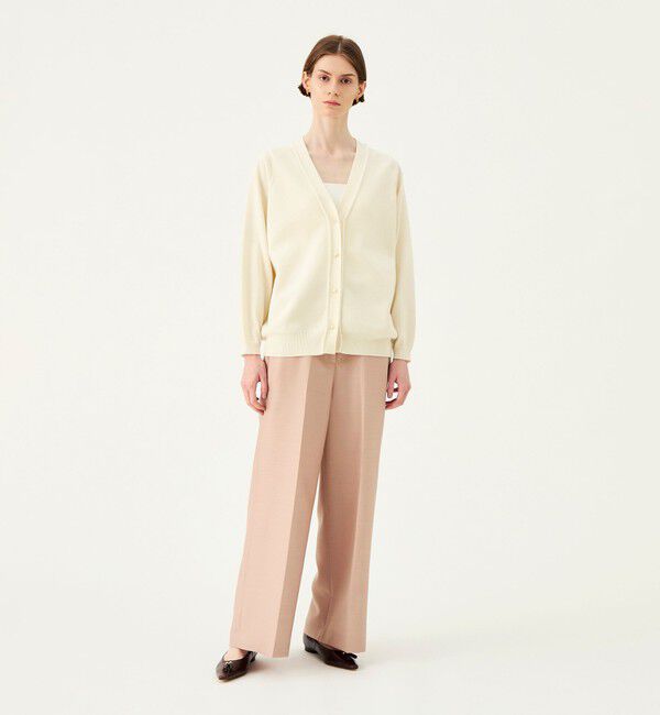 Ballsey「パールコンビ Vネックカーディガン」|カーディガン|