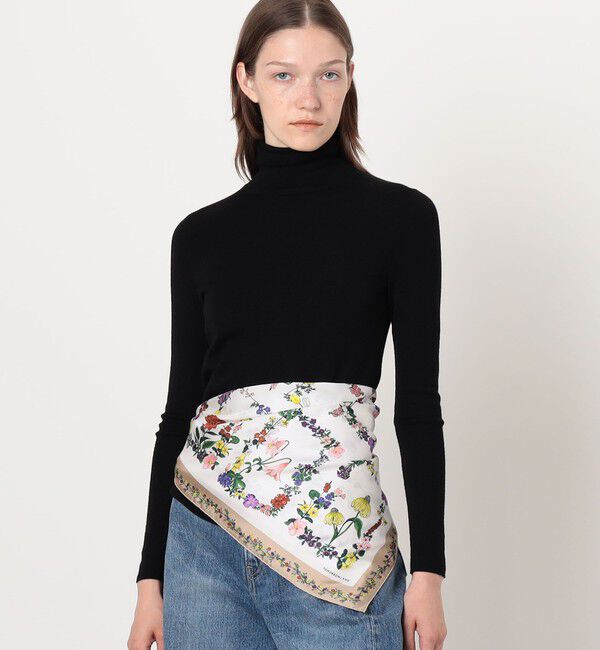 TOMORROWLAND GOODS「ATELIER TOMORROW FLOWER FLAME シルク スカーフ」|バンダナ・スカーフ|