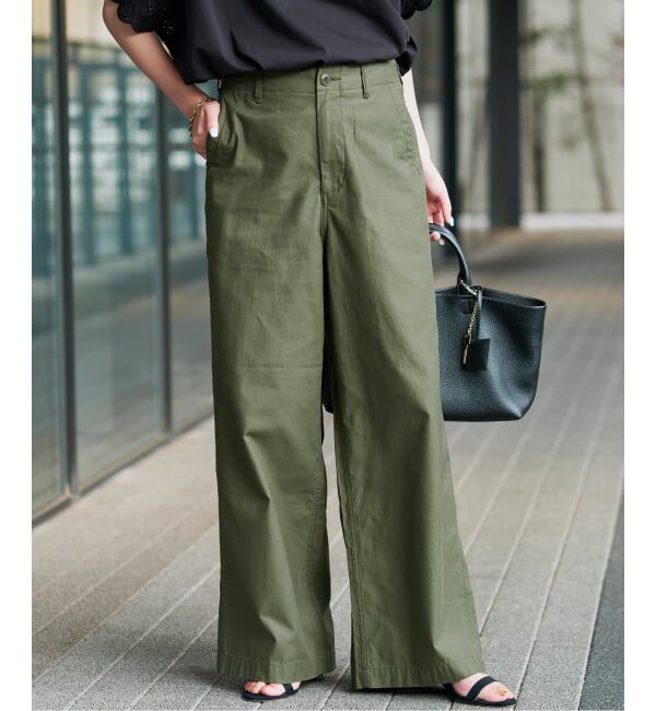 SLOBE IENA「《4サイズ展開/WEB限定/予約》コットンストレートパンツ」|カーゴ|