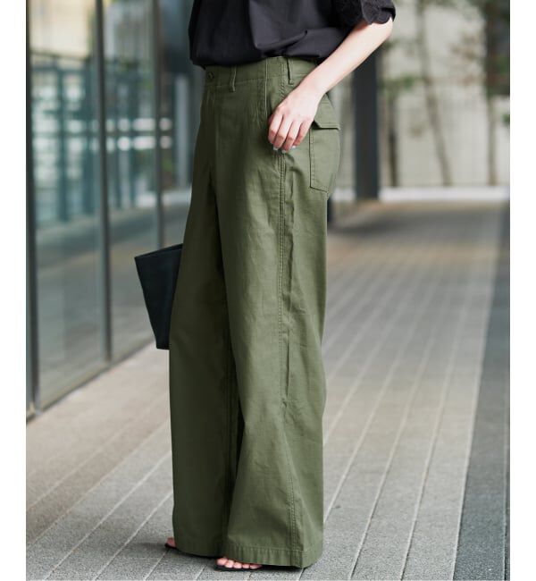 SLOBE IENA「《4サイズ展開/WEB限定/予約》コットンストレートパンツ」|カーゴ|