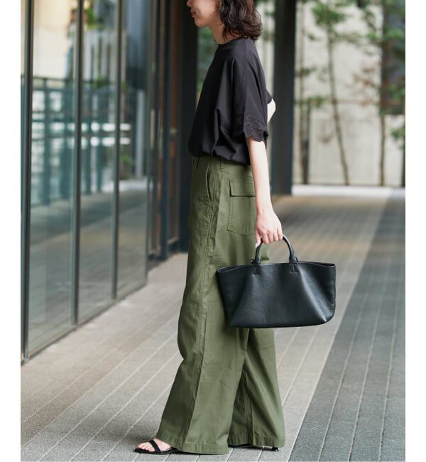 SLOBE IENA「《4サイズ展開/WEB限定/予約》コットンストレートパンツ」|カーゴ|