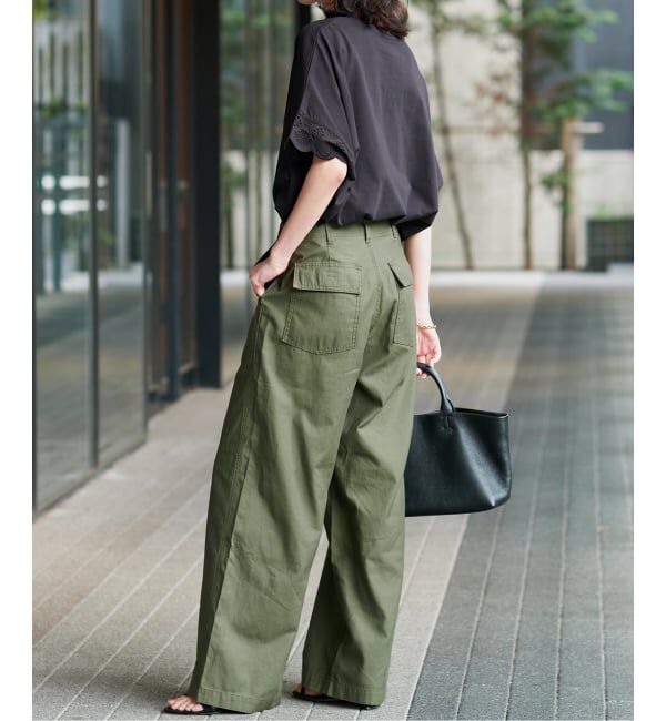 SLOBE IENA「《4サイズ展開/WEB限定/予約》コットンストレートパンツ」|カーゴ|