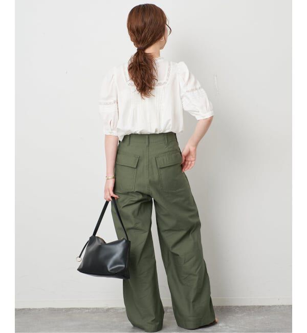 SLOBE IENA「《4サイズ展開/WEB限定/予約》コットンストレートパンツ」|カーゴ|