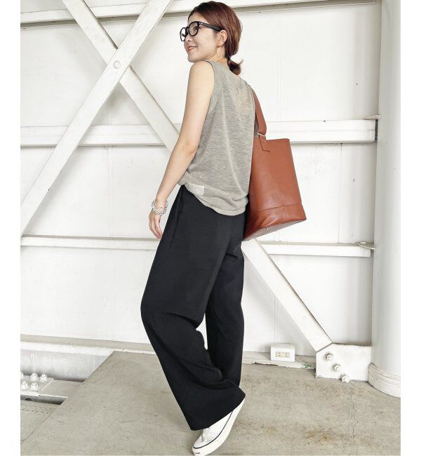 Spick and Span「≪追加≫ダブルクロスツータックパンツ」|スラックス|
