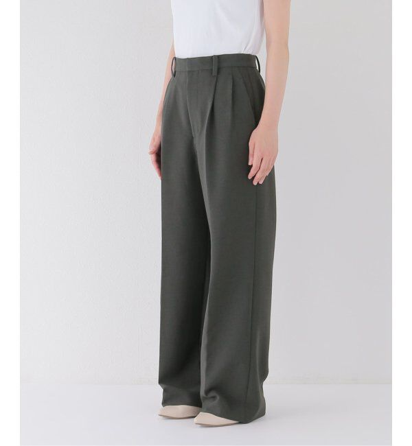 Spick and Span「≪追加≫ダブルクロスツータックパンツ」|スラックス|
